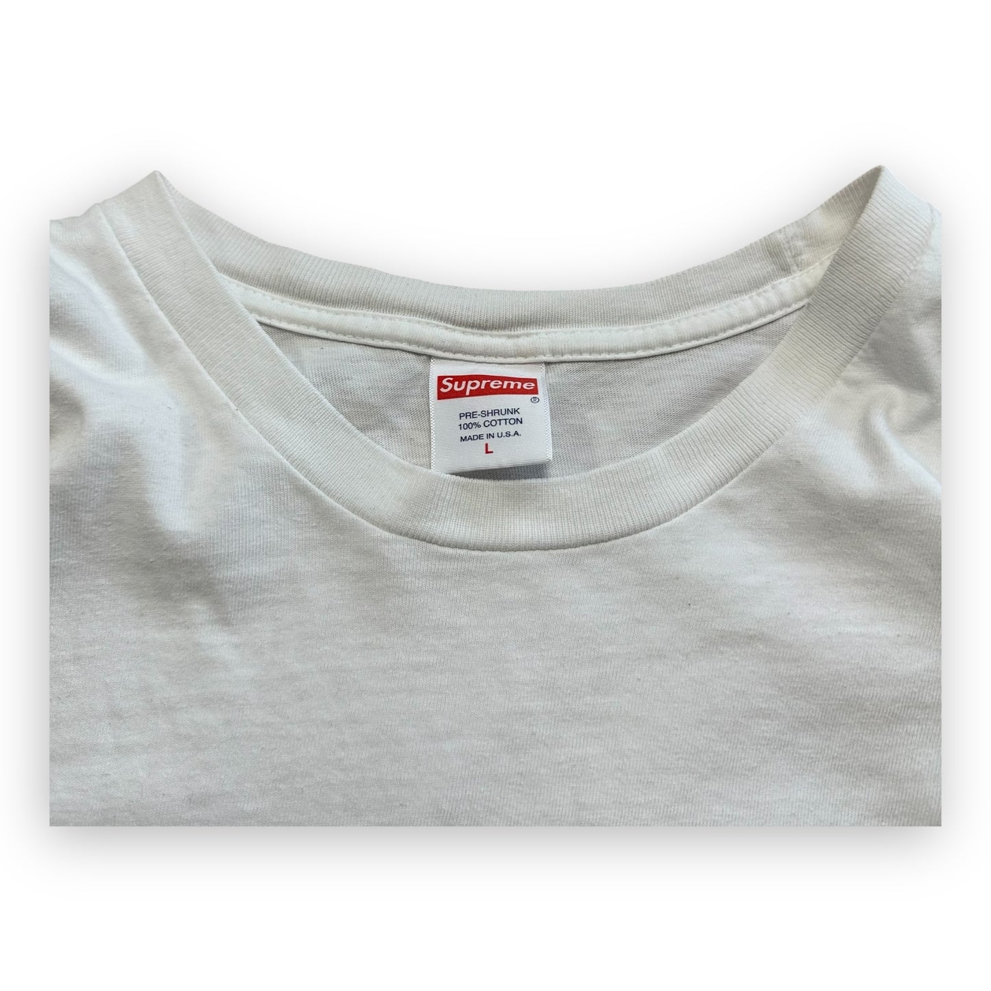 Tee Supreme Motion Logo White SS16 (L)