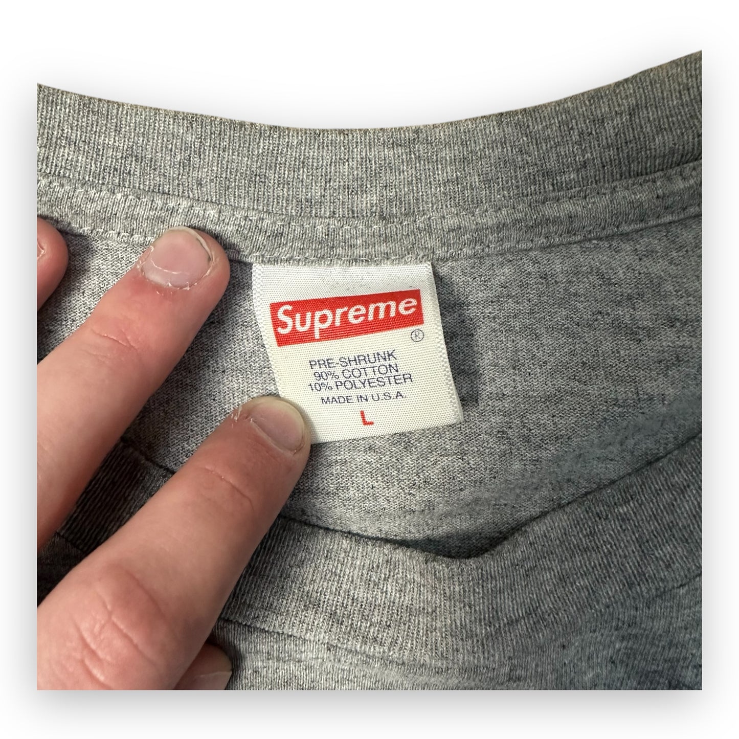Tee Supreme Necklace Heather Grey SS18 (L)