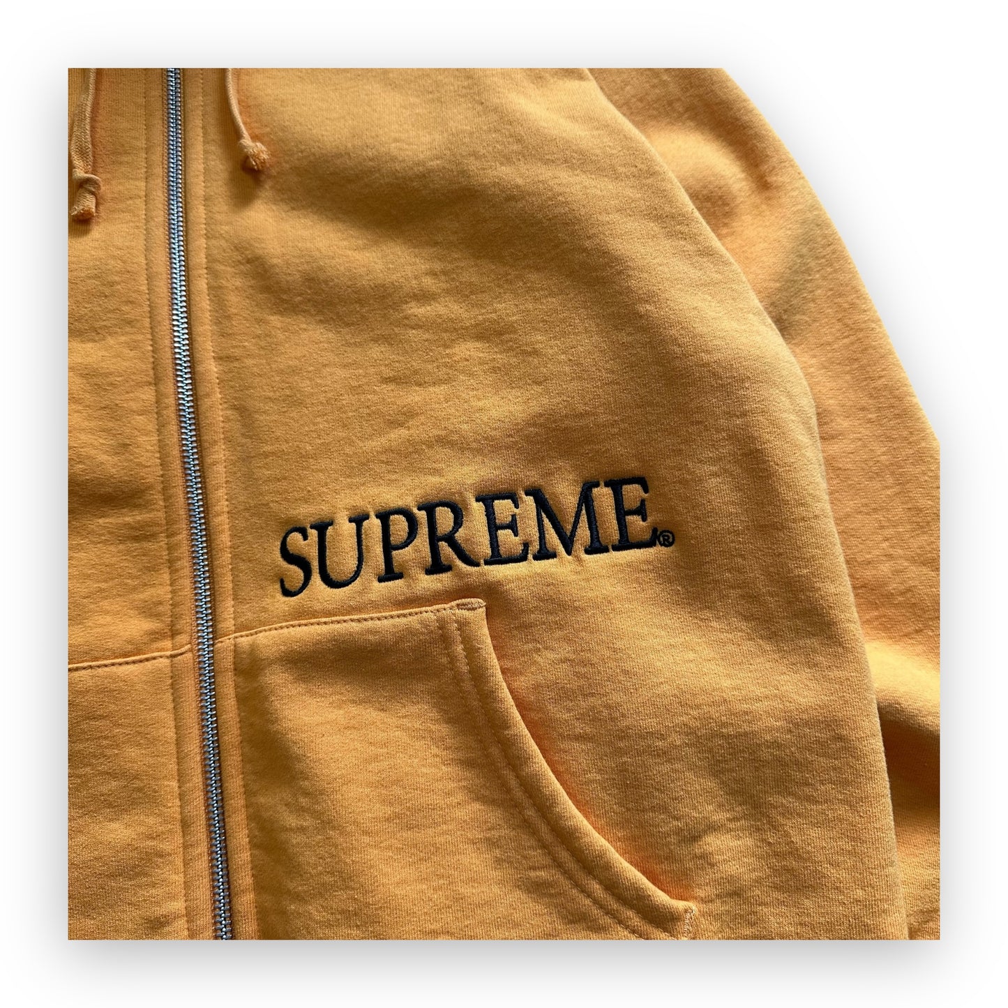 Sweatshirt Hoodie Zip Supreme Thermal Tangerine FW19 (M)