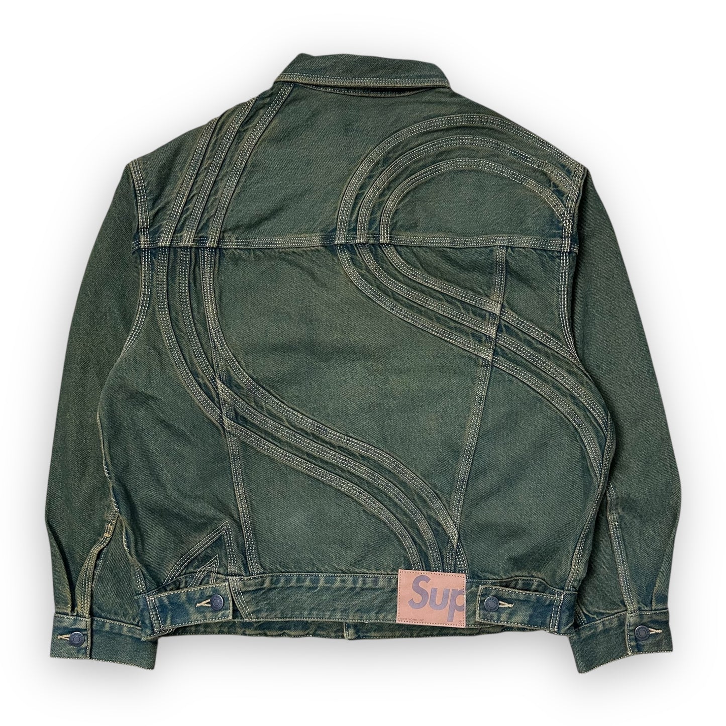 Jacket Supreme Denim S Logo Dirty Green SS24 (S)