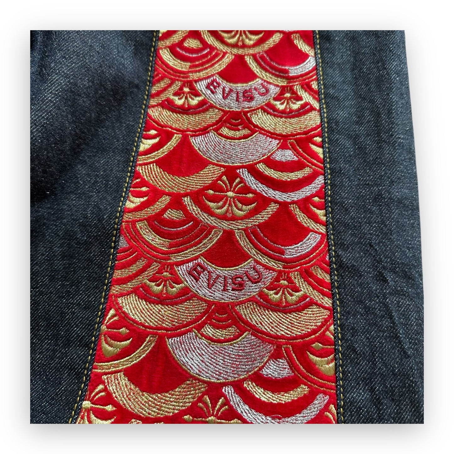 Jeans Evisu Daicock Embroidery Limited Edition Lot 2008 Red/Gold (S)