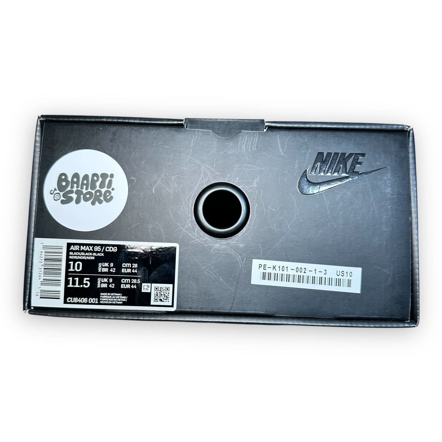 EU44 - US10 - UK9 • Air Max 95 Comme des Garcons Black