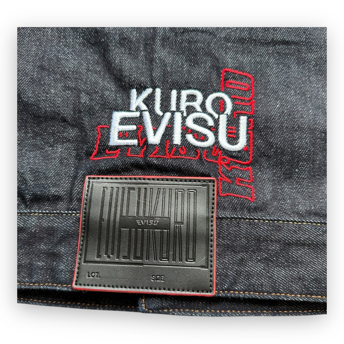 Jacket Evisu Denim Kuro White (S)