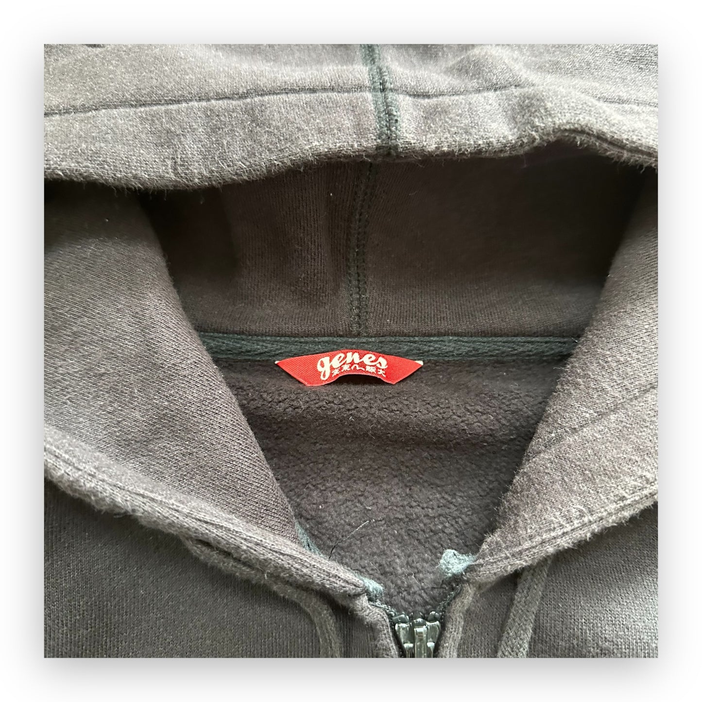 Sweatshirt Hoodie Zip Evisu Genes Seagull Tiger Vintage Black (M)