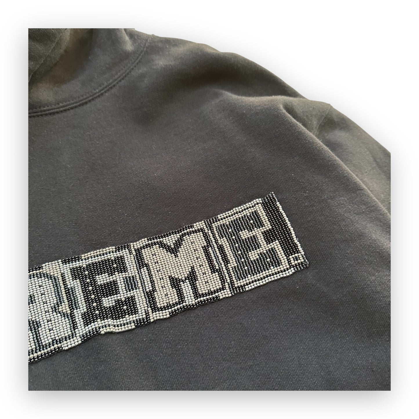 Sweatshirt Hoodie Supreme Beaded Black FW23 (M)