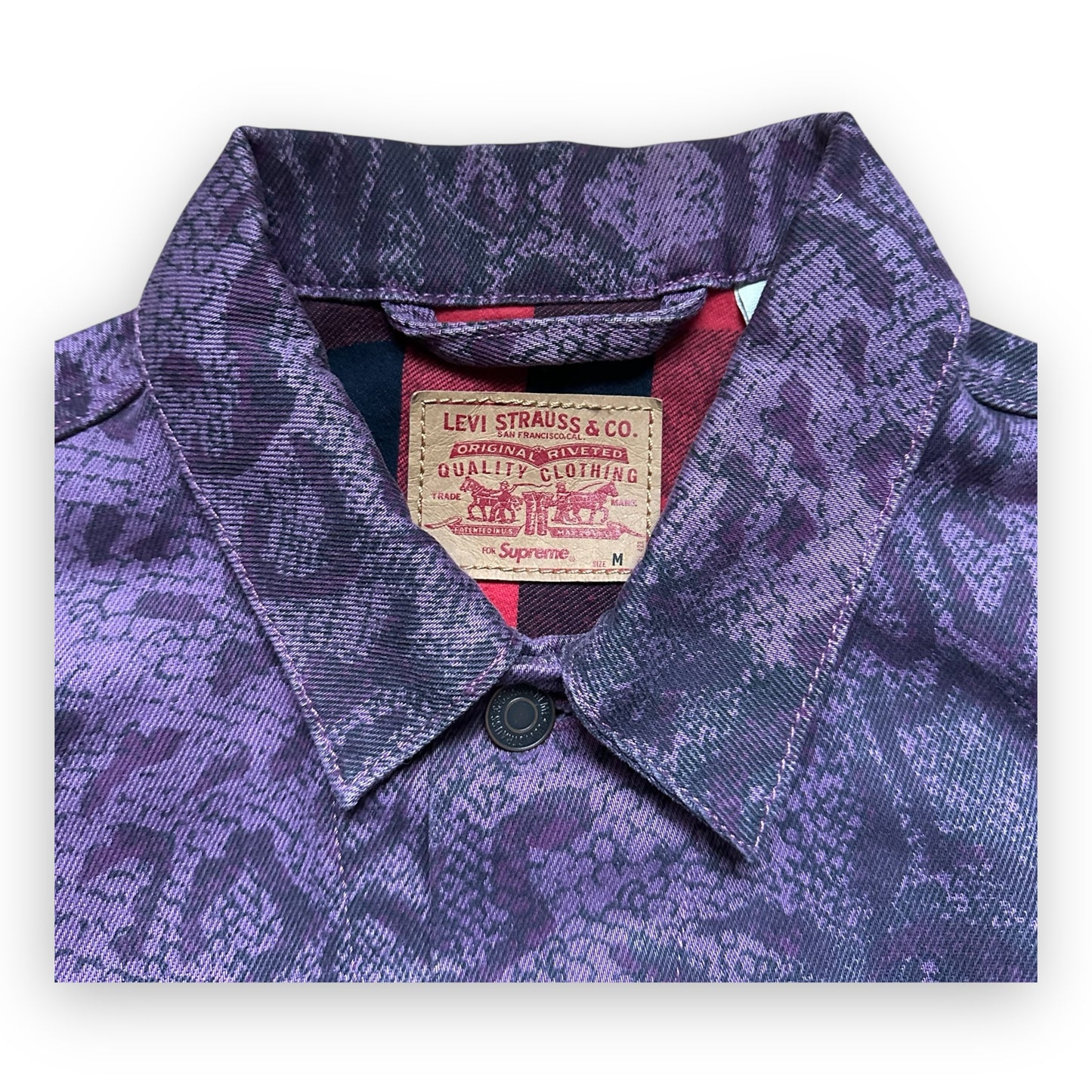 Jacket Supreme Levi’s Snakeskin Trucker Purple FW17 (M)