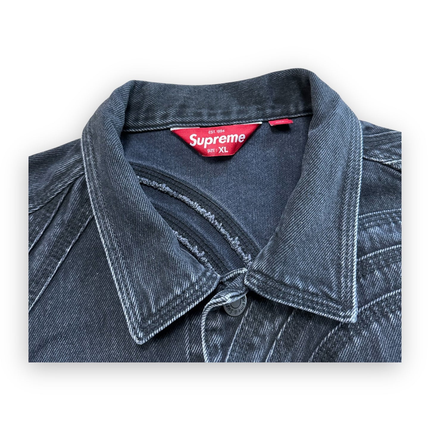 Jacket Supreme Denim S Logo Black SS24 (XL)