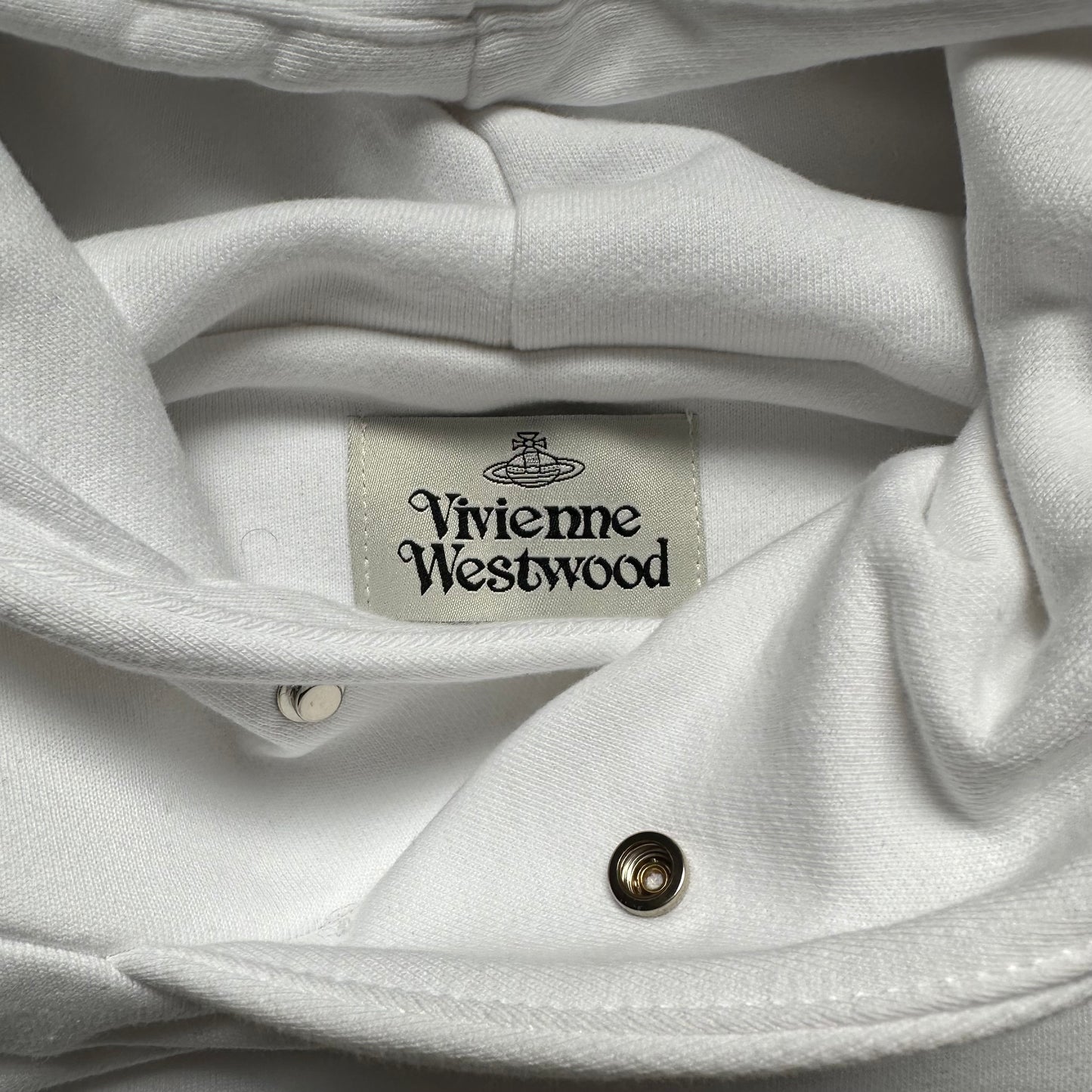 Sweatshirt Hoodie Vivienne Westwood Embroidered Logo White (M)