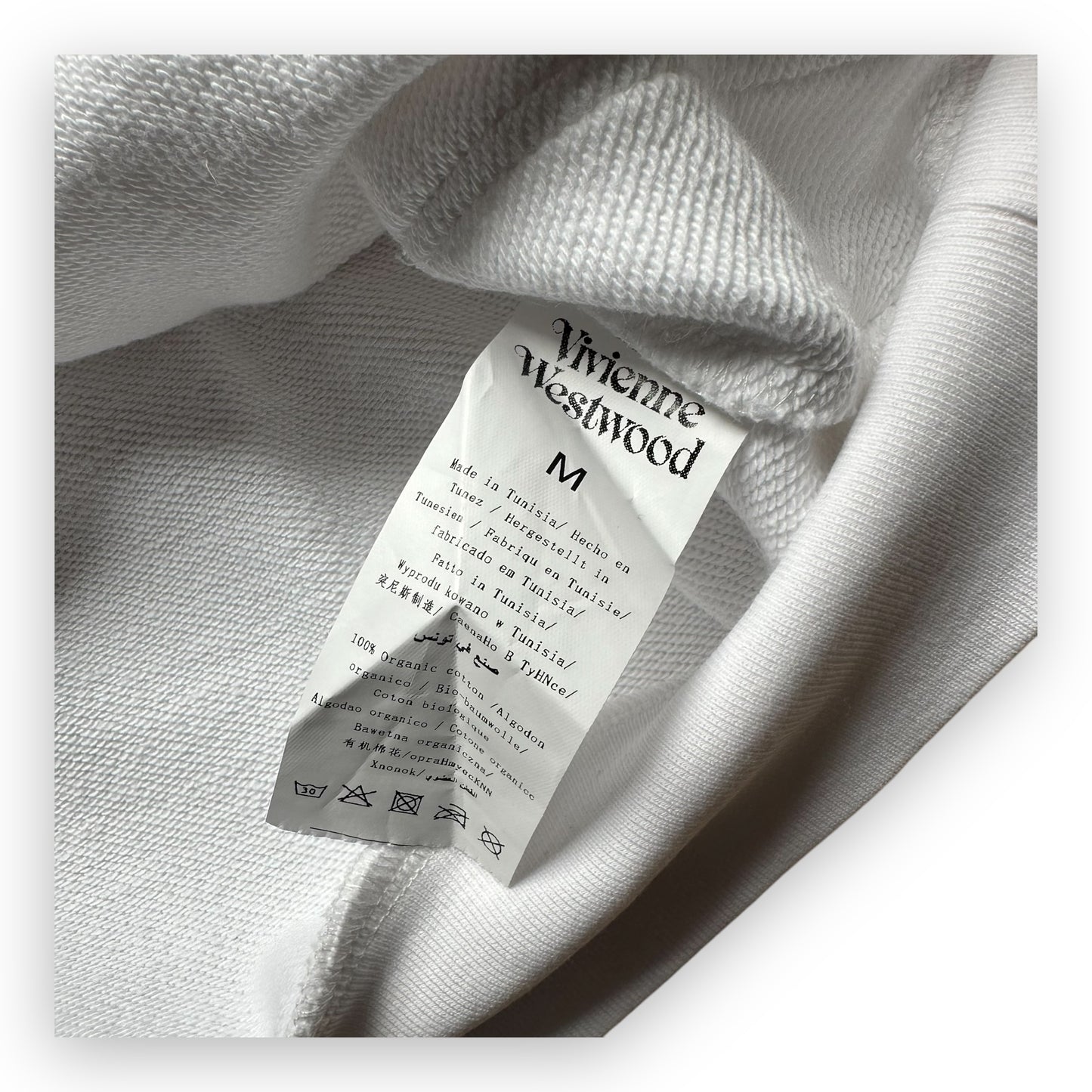 Sweatshirt Hoodie Vivienne Westwood Embroidered Logo White (M)