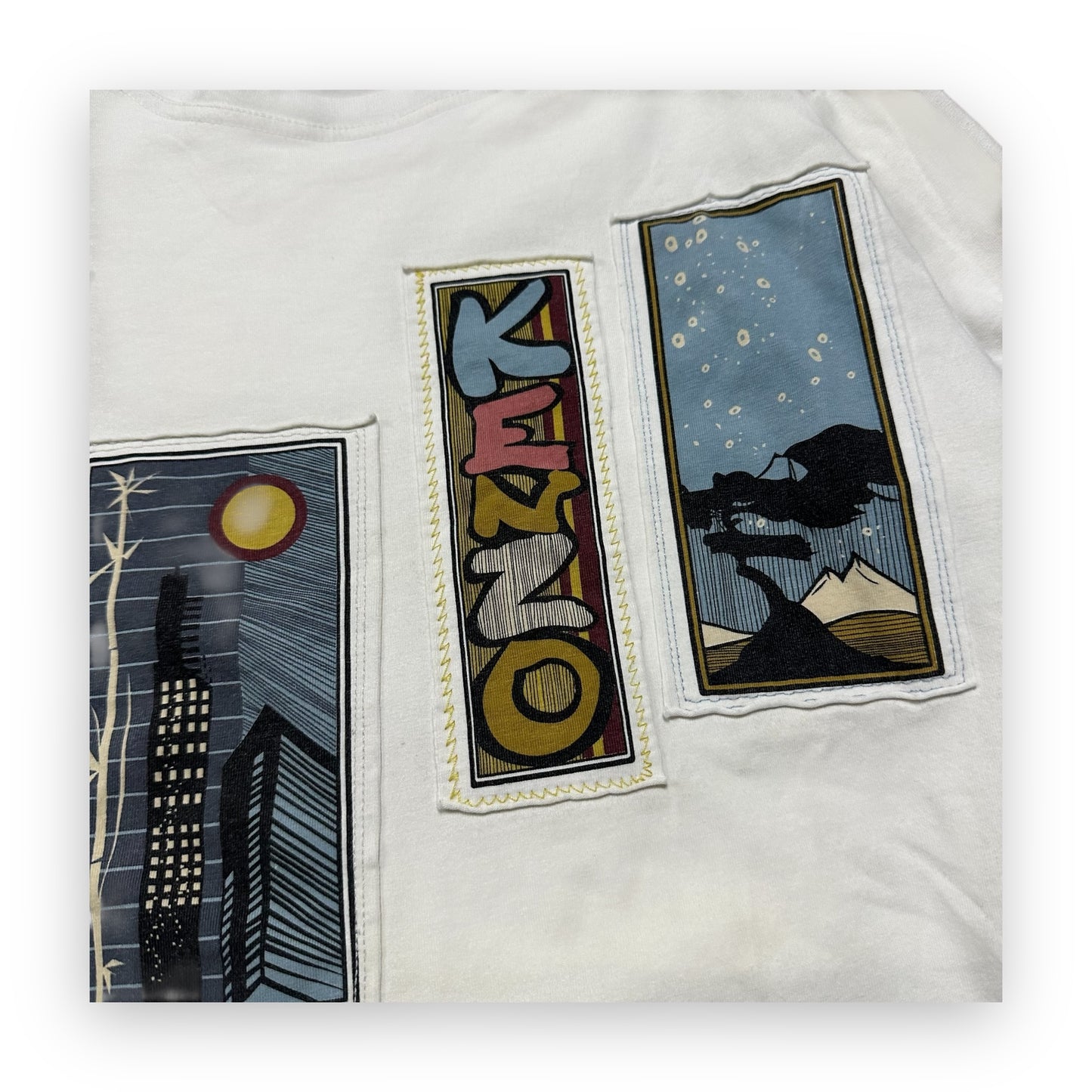 Tee Longsleeve KENZO Art White vintage (S)