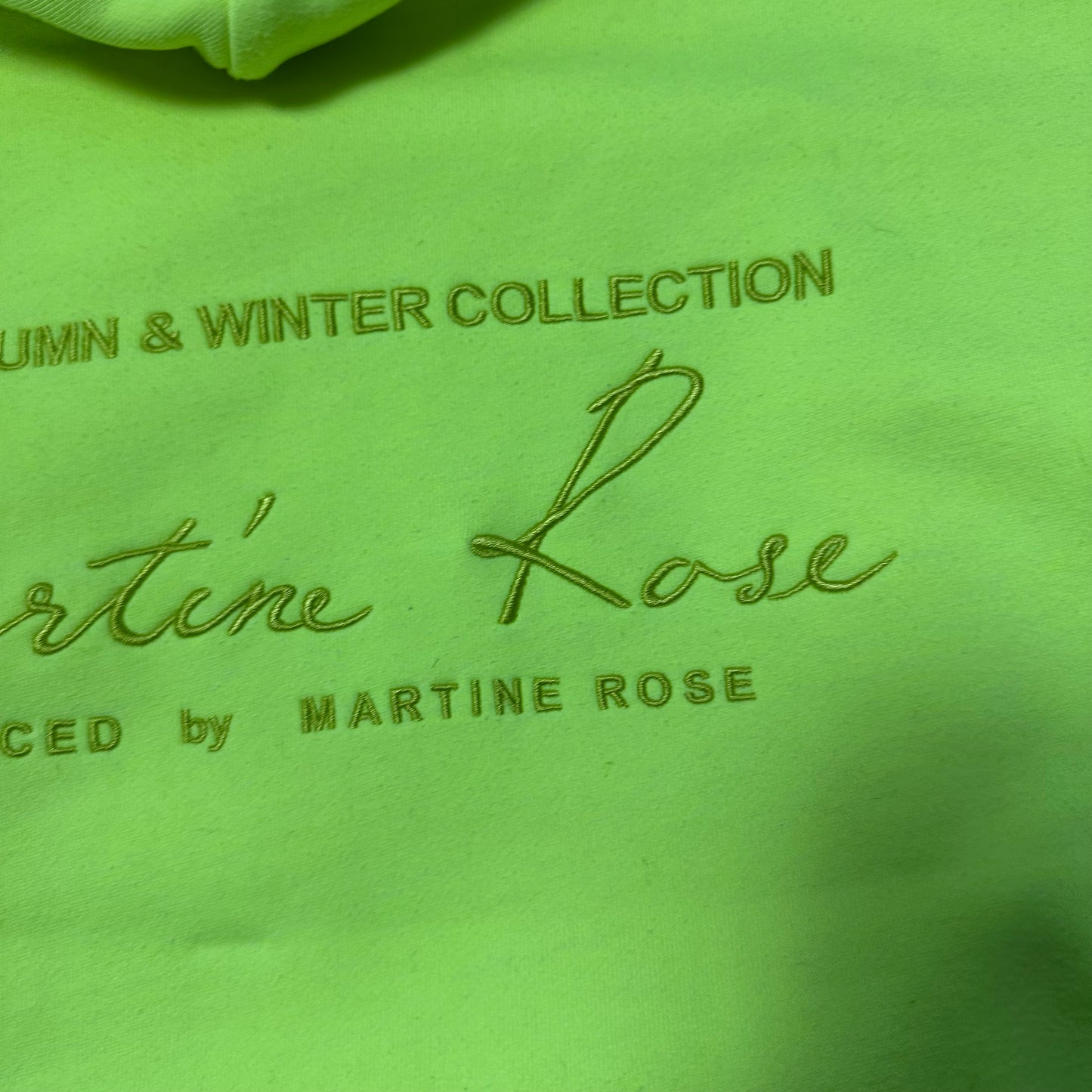 Sweatshirt Hoodie Martine Rose Embroidered Neon (L)
