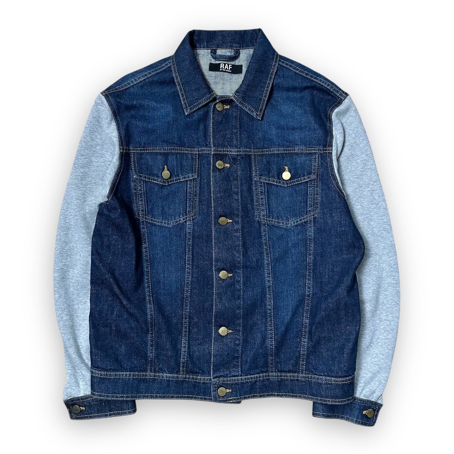 Jacket RAF by Raf Simons Denim Colorblock Pattern (XL)