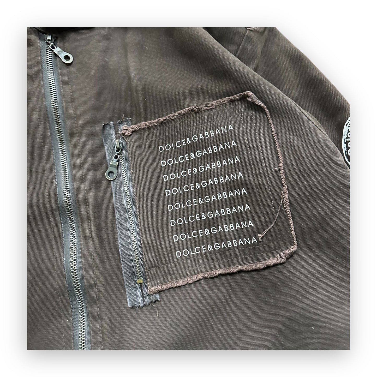Jacket Dolce & Gabbana Destructured Script Brown vintage (L)