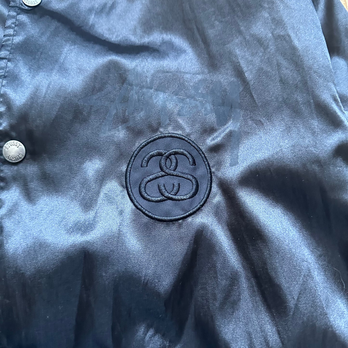 Jacket Stussy Varsity Bomber Nylon Black vintage (L)
