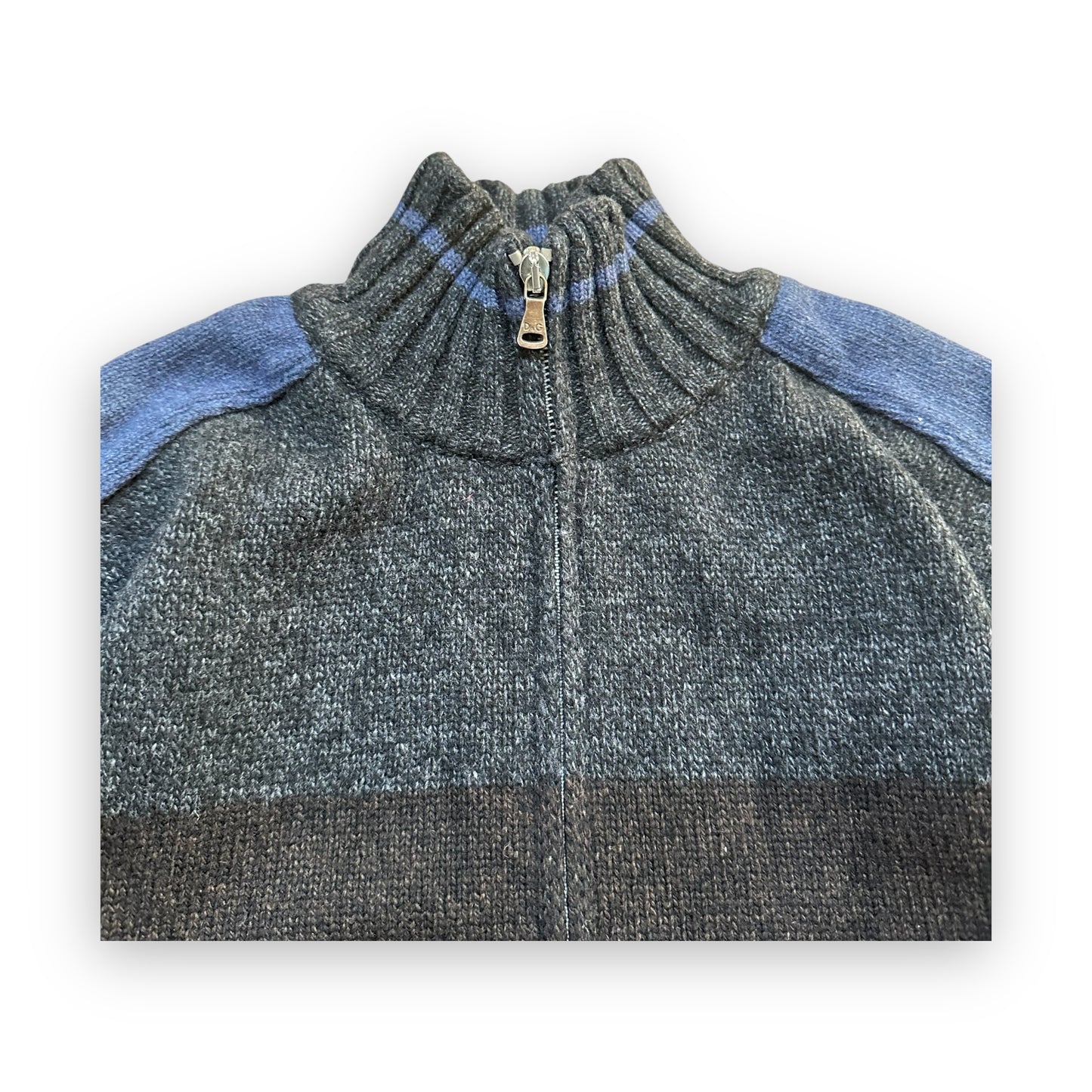 Sweater Dolce & Gabbana Pattern Black Grey Blue vintage (M)