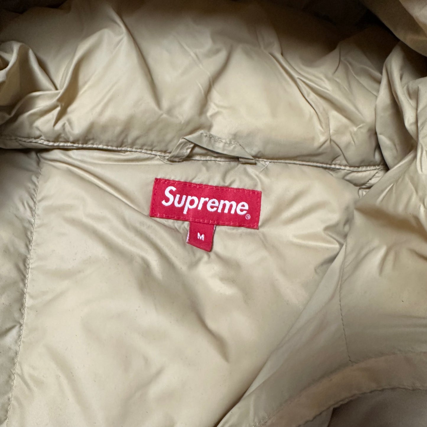 Puffer Jacket Supreme Pullover Half Zip Tan FW22 (M)