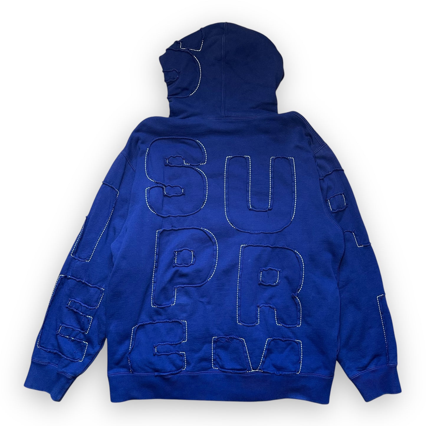Sweatshirt Hoodie Supreme Cutout Letters Washed Navy SS20 (L)