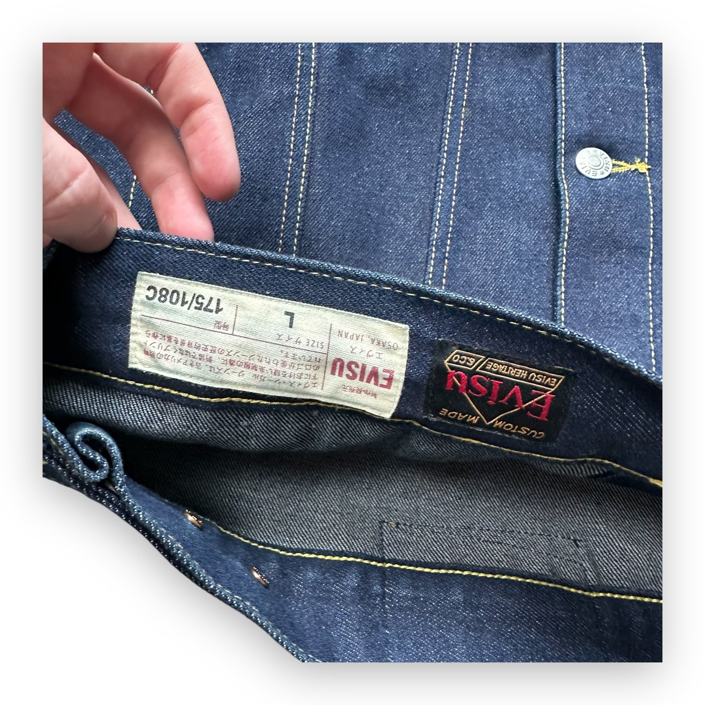 Jacket Evisu Denim Seagull Embroidery Gold/Silver (M)