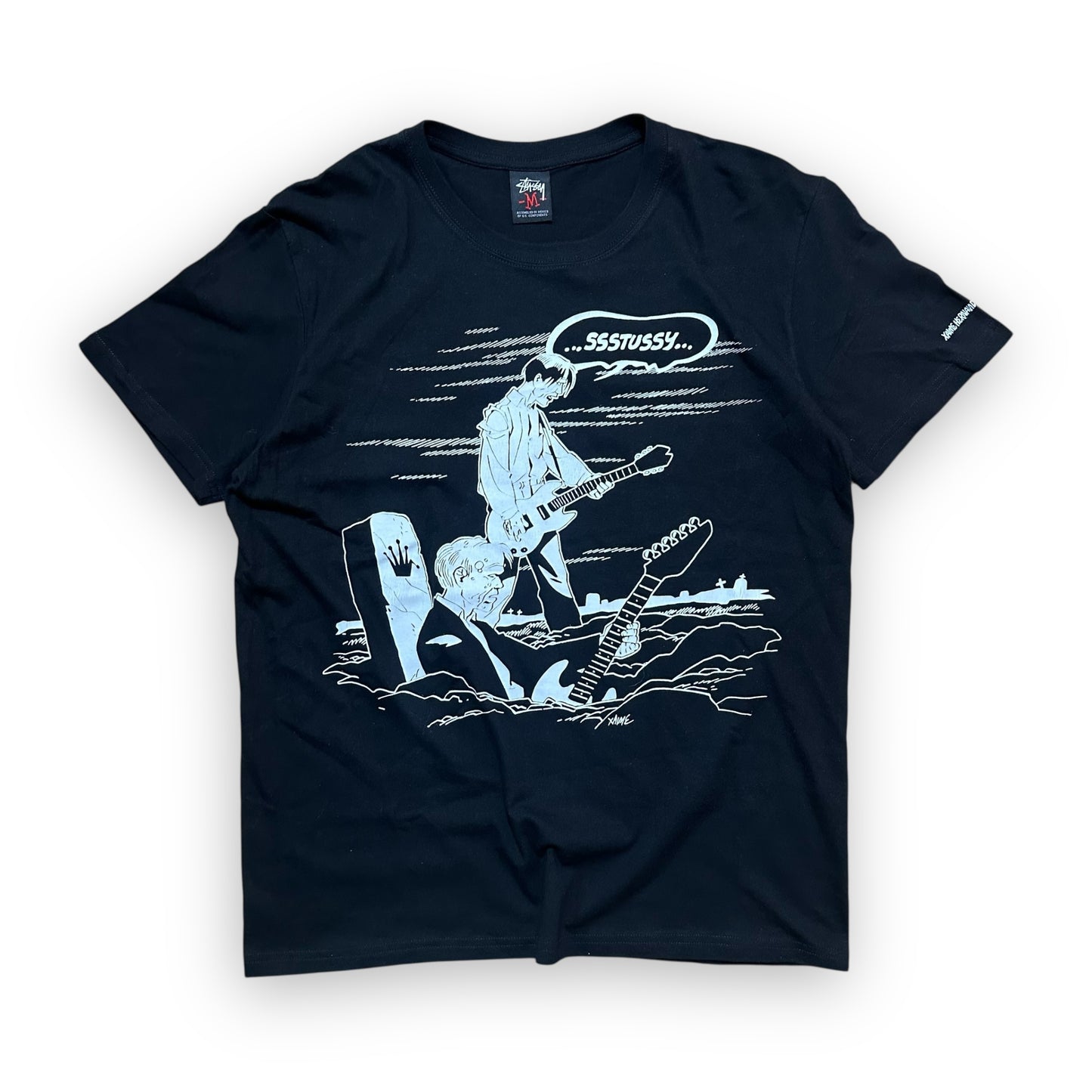 Tee Stussy x Xaime Hernandez Rock Black vintage (M)