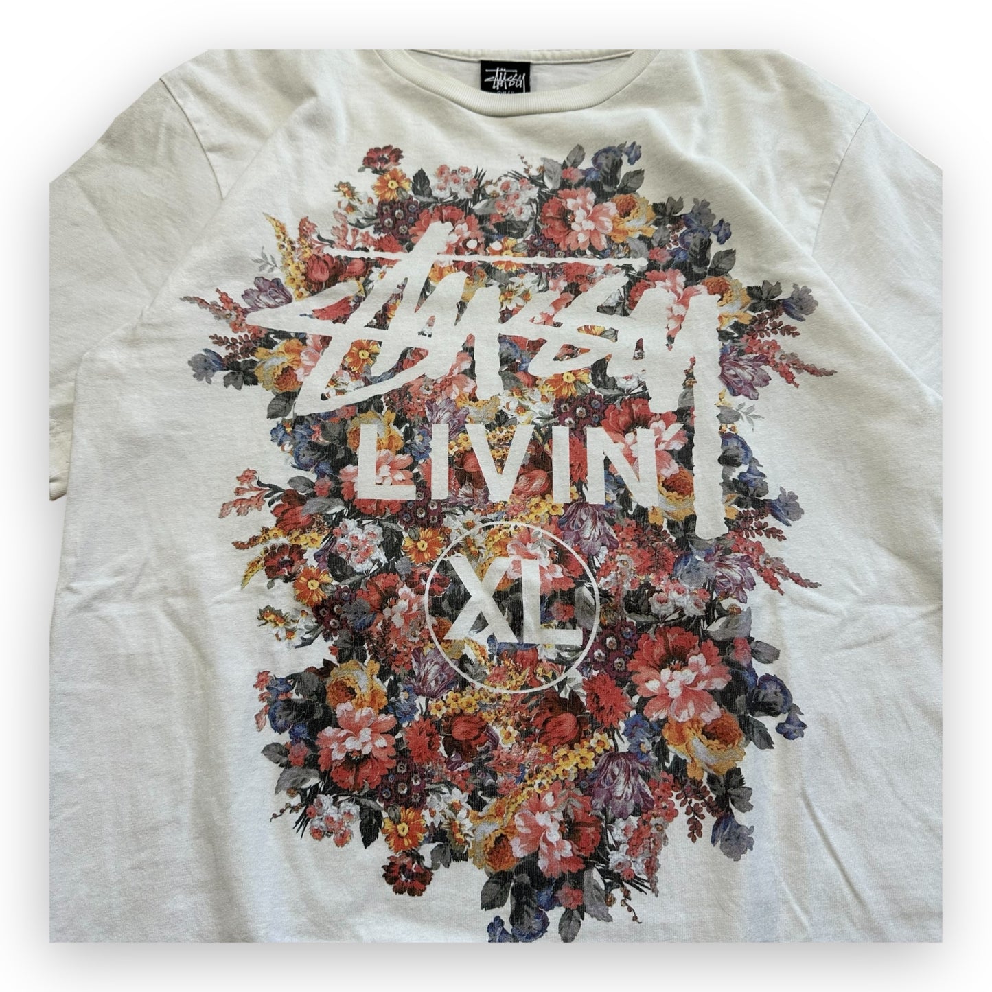 Tee Stussy Livin Vintage White 00’s (S)