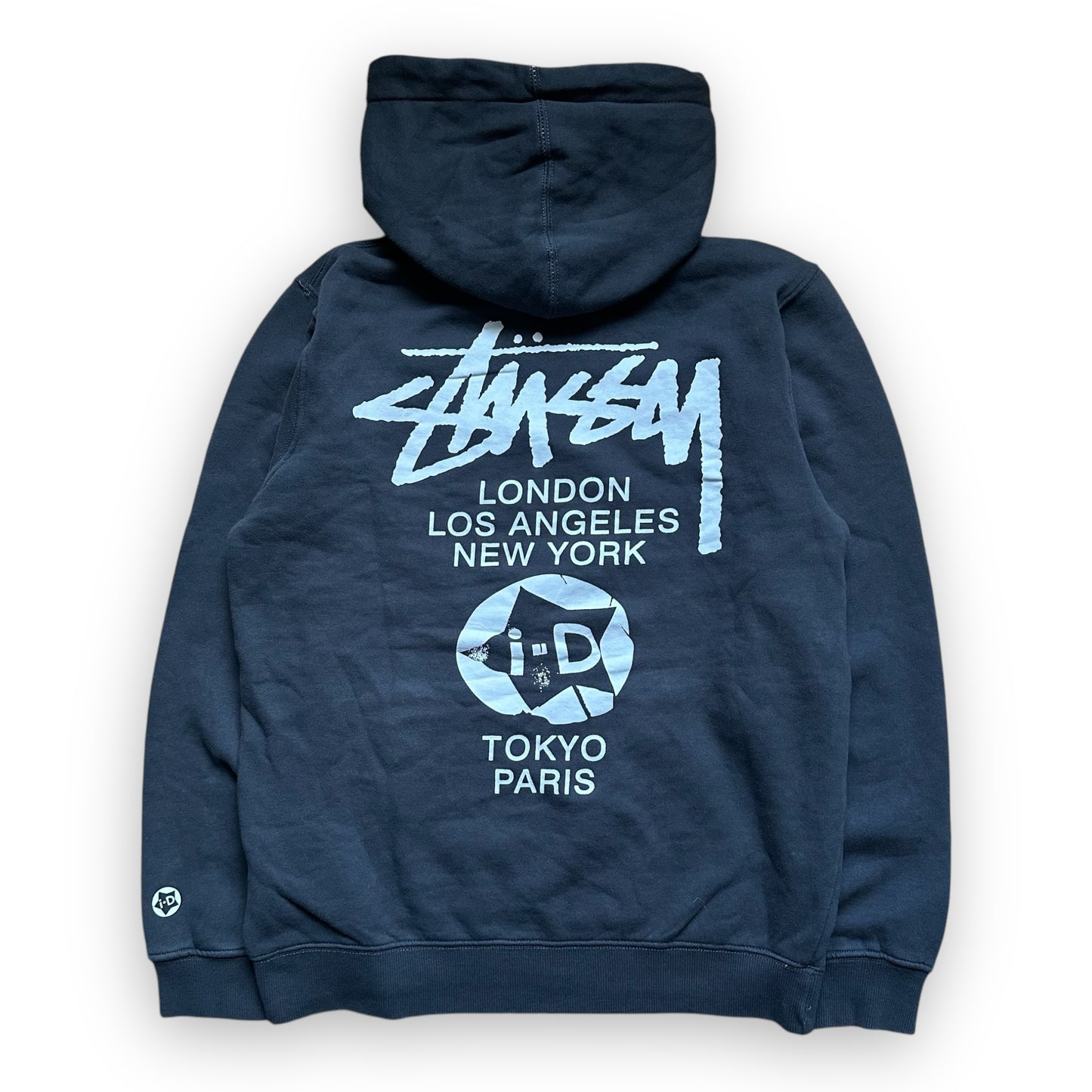 Sweatshirt Hoodie Stussy x I-D World Tour Dark Grey (M)