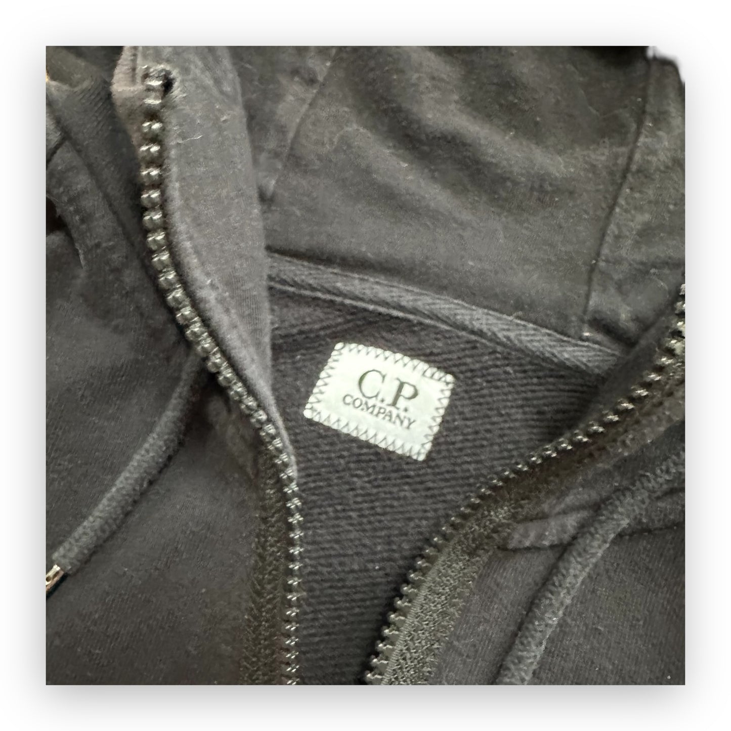 Sweatshirt Hoodie Zip C.P Company Goggle Black (M)