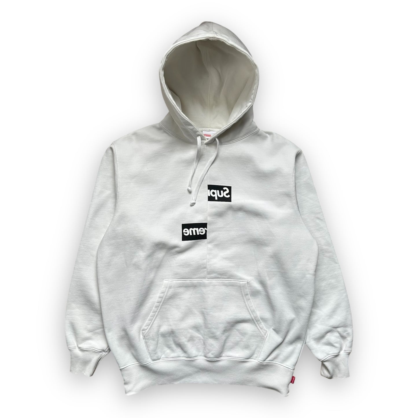 Sweatshirt Hoodie Supreme Comme des Garcons SHIRT Split Box Logo White FW18 (L)