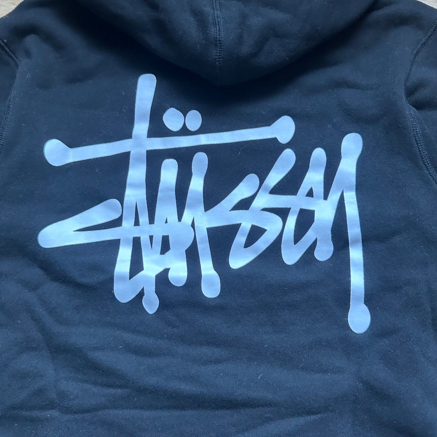 Sweatshirt Hoodie Stussy Spell Out Black (M)