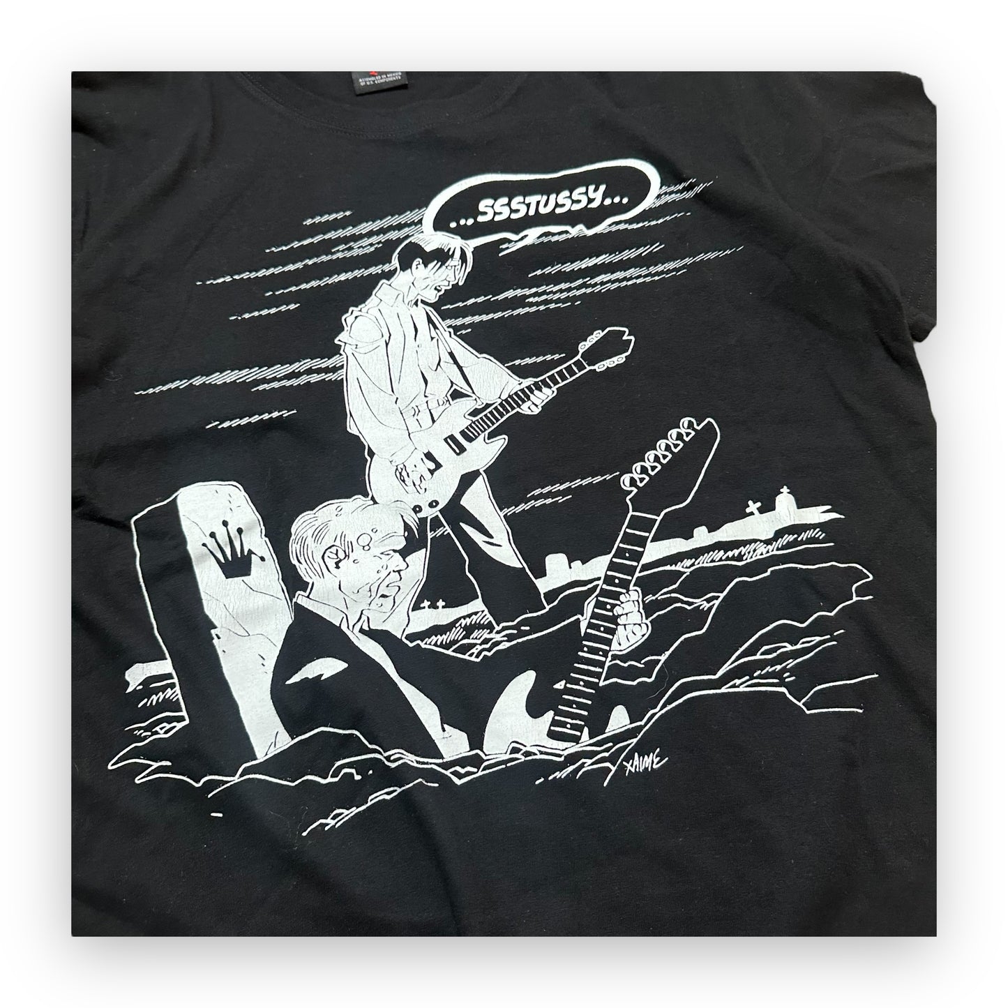 Tee Stussy x Xaime Hernandez Rock Black vintage (M)