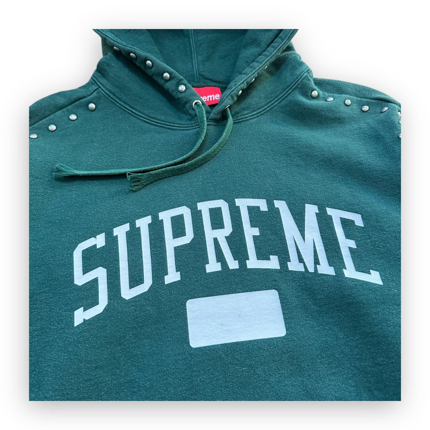 Sweatshirt Hoodie Supreme Studded Dark Green FW18 (M)