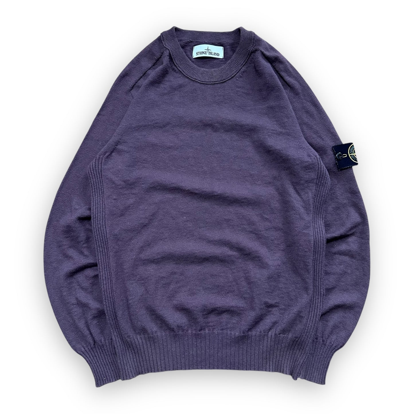 Sweater Stone Island Knit Wool Burgundy Purple (S)