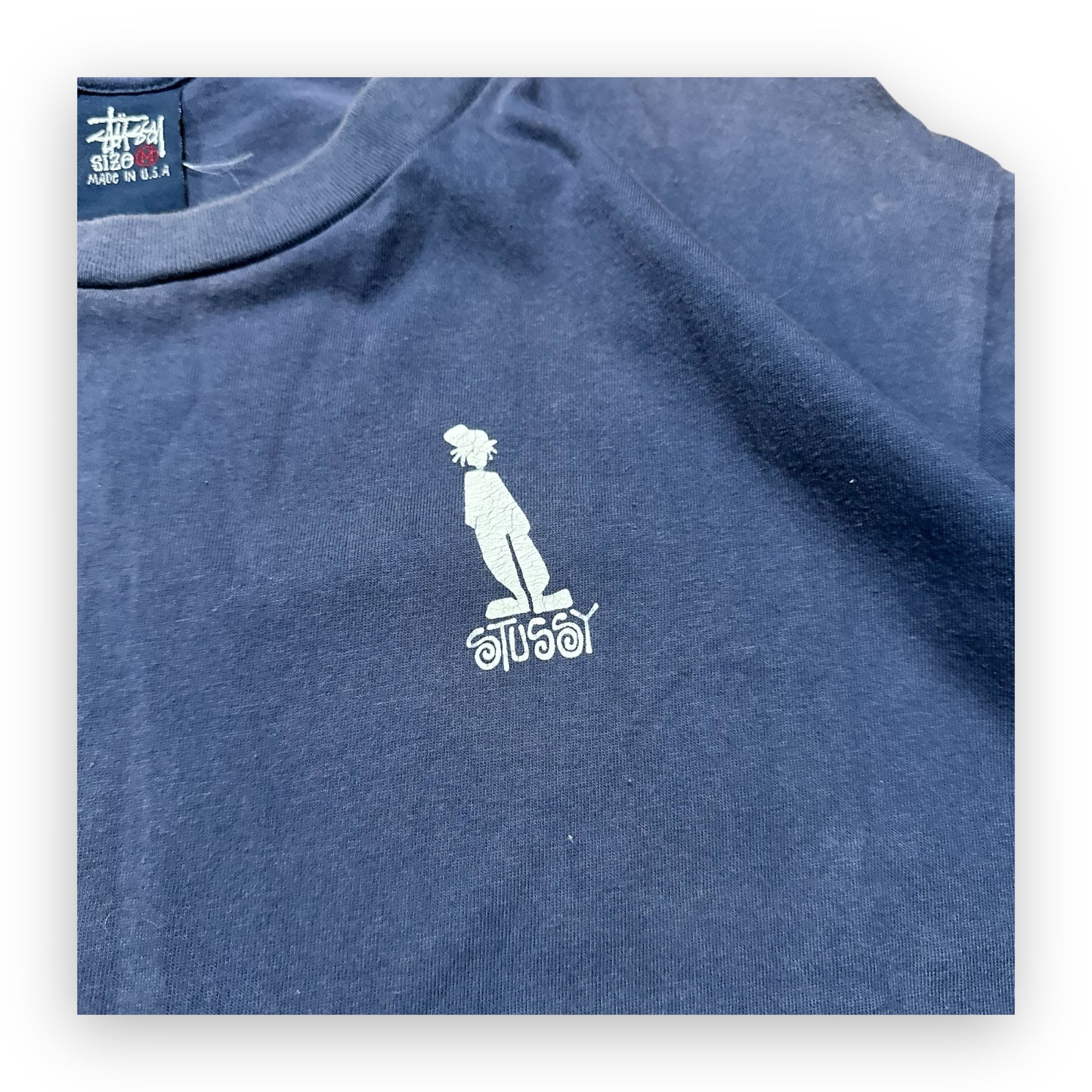 Tee Stussy Man Navy Single Stitch vintage 90’s (M)