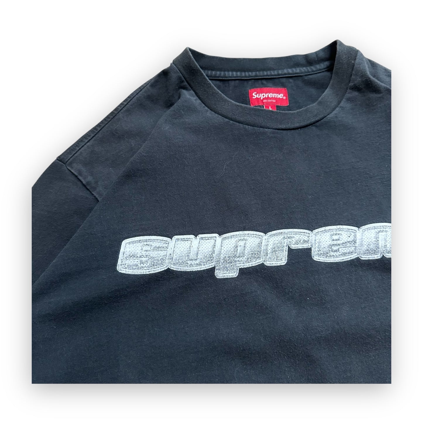 Tee Longsleeve Supreme Chrome Logo Black FW19 (L)
