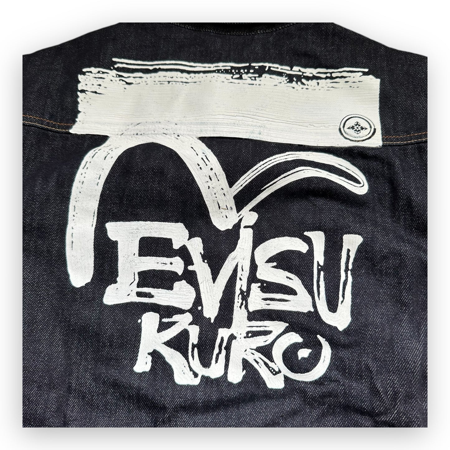 Jacket Evisu Denim Kuro White (S)