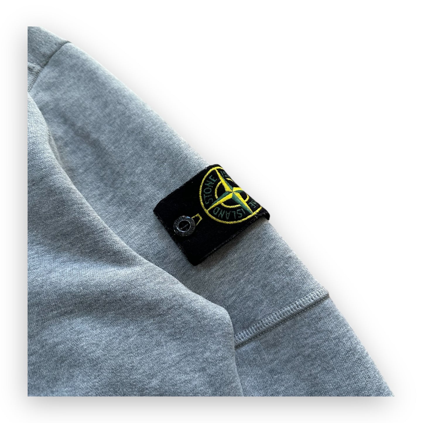 Sweatshirt Crewneck Stone Island Embroidery Logo Grey (M)