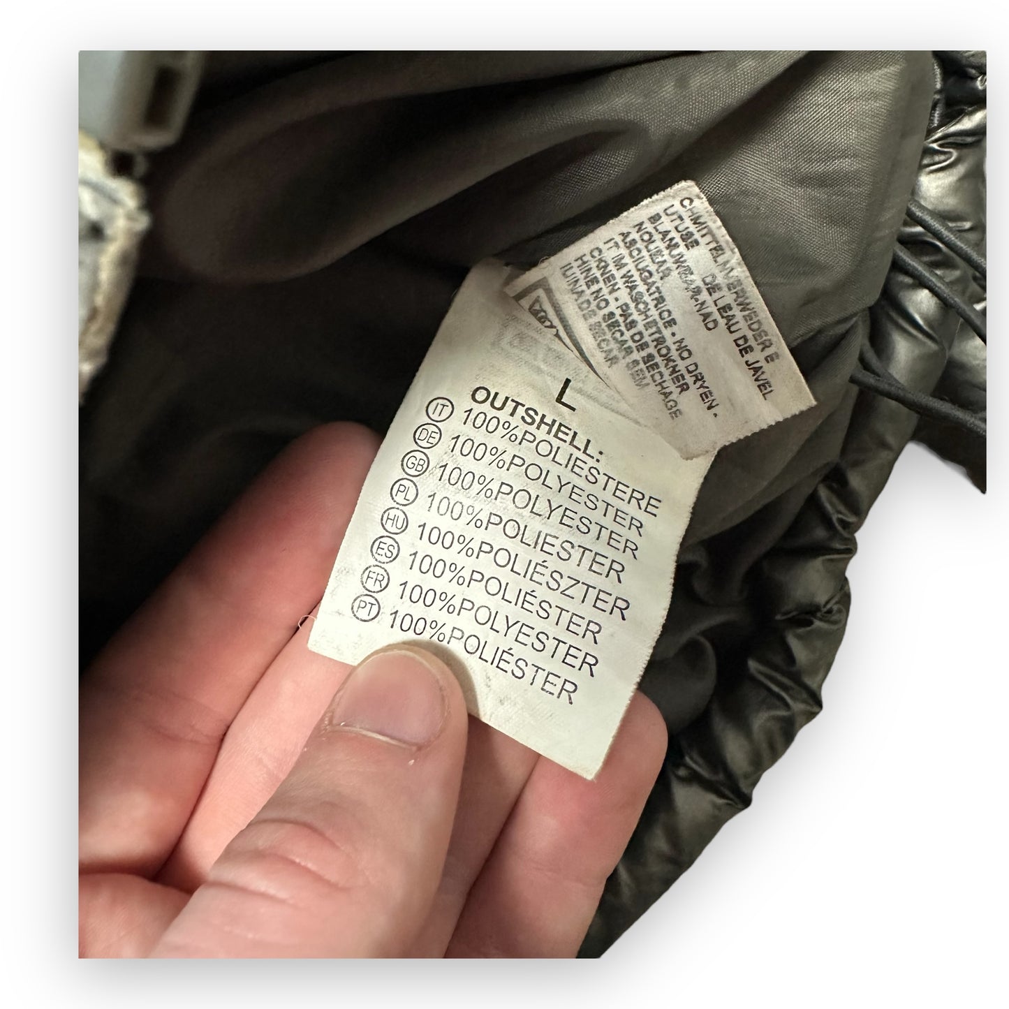 Puffer Jacket Armani Jeans Grey Silver vintage (M)