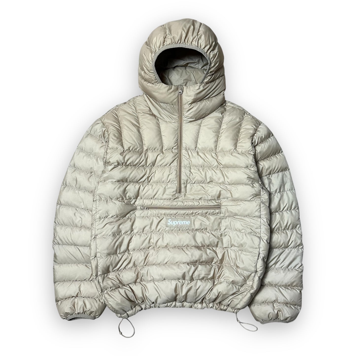 Puffer Jacket Supreme Pullover Half Zip Tan FW22 (M)