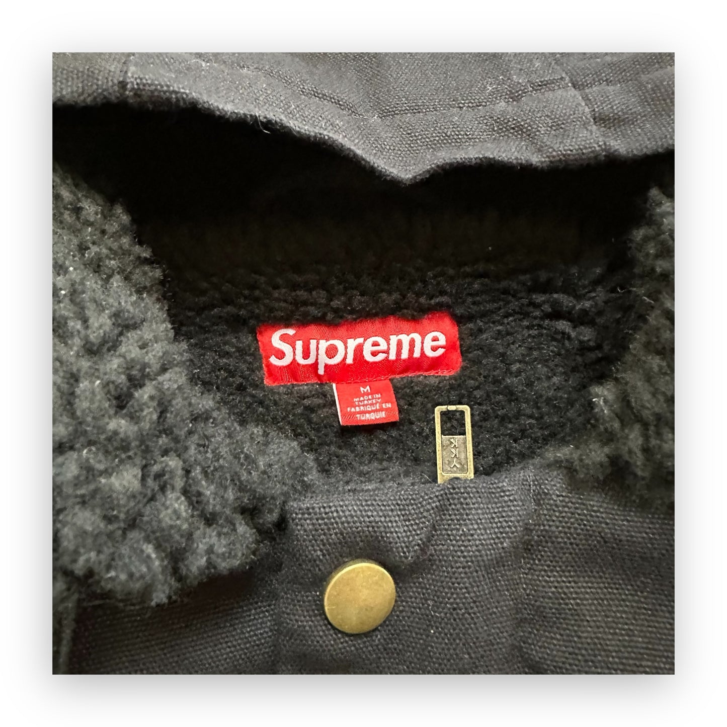 Jacket Supreme Faux Shearling Lined Bomber Black FW24 (M)
