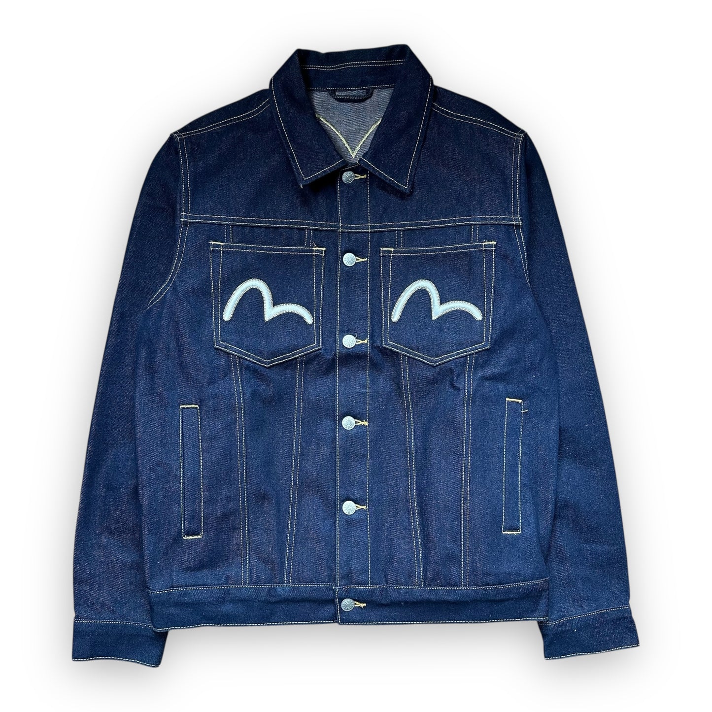 Jacket Evisu Denim Seagull Embroidery Gold/Silver (M)