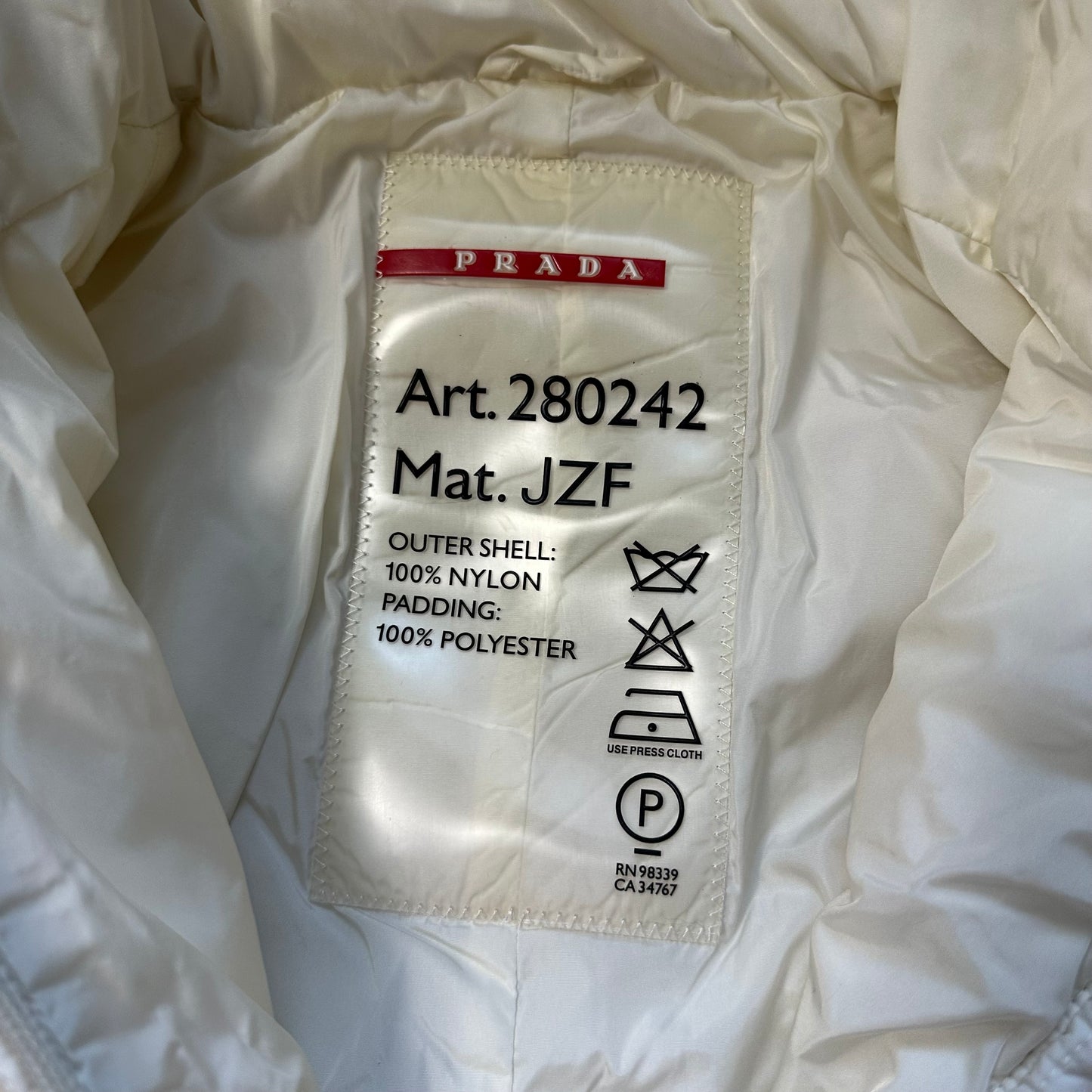 Jacket Prada Sport Down White (S)