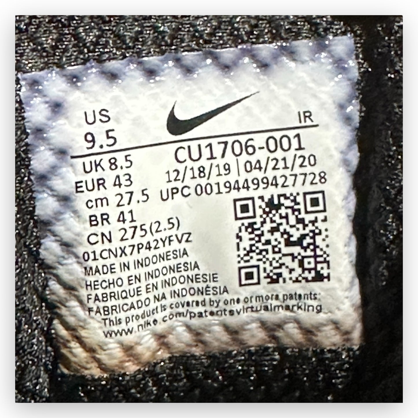 EU43 - US9.5 - UK8.5 • Air Max Tailwind 5 Skepta Bloody Chrome