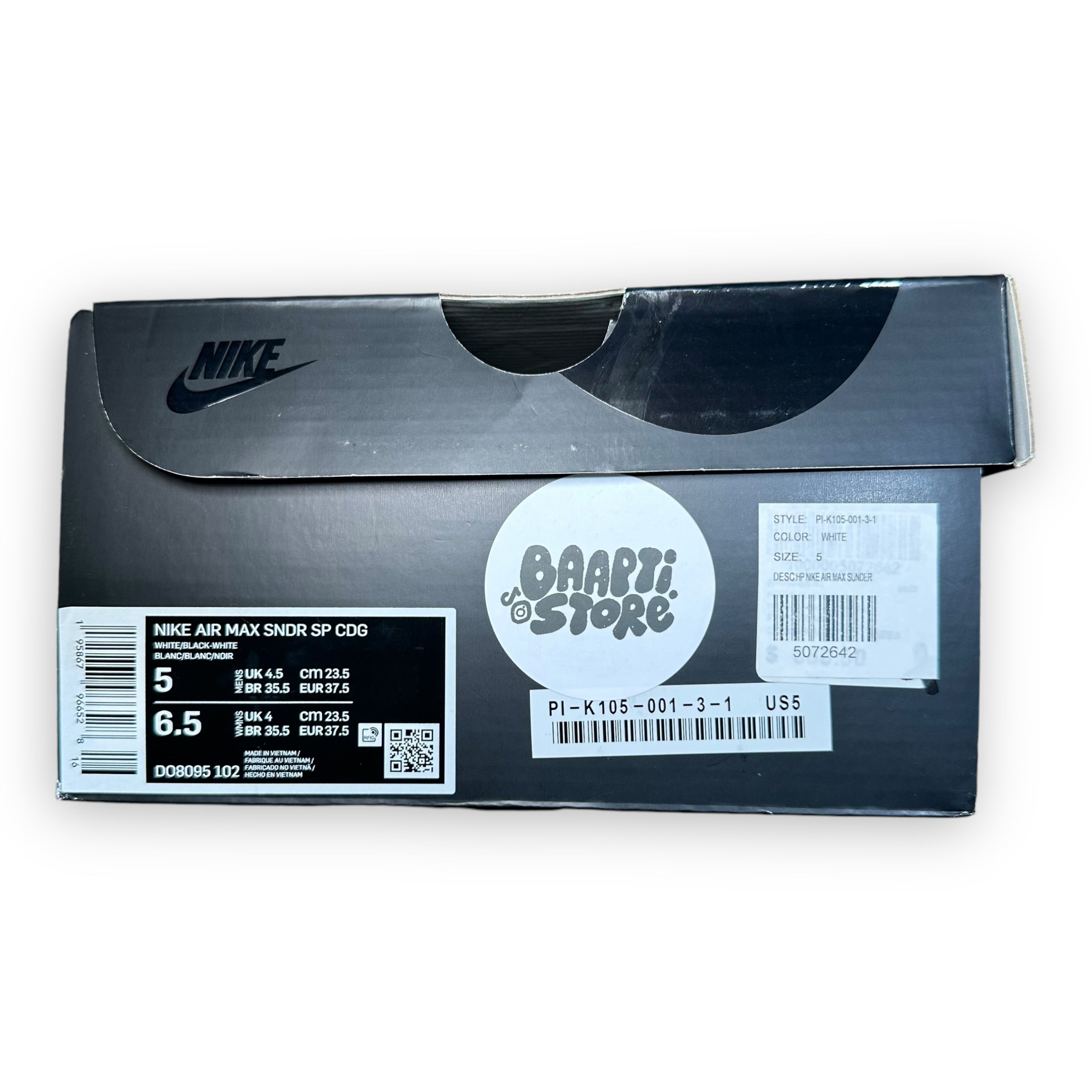 Air Max Sunder Comme des Garcons White