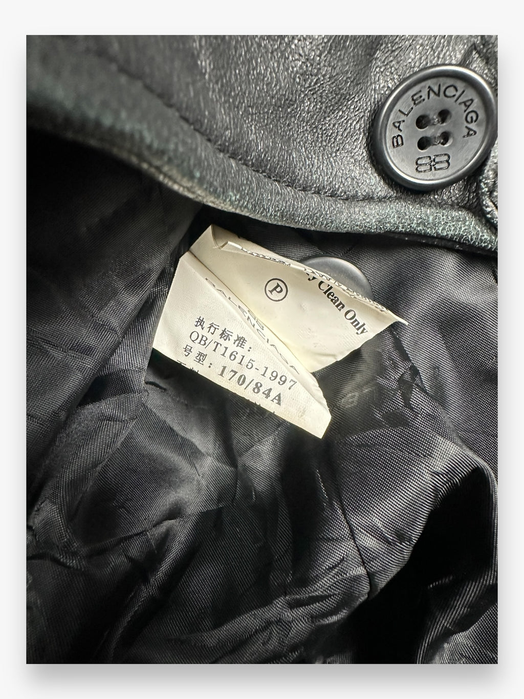 Balenciaga Leather Jacket Black AW1997