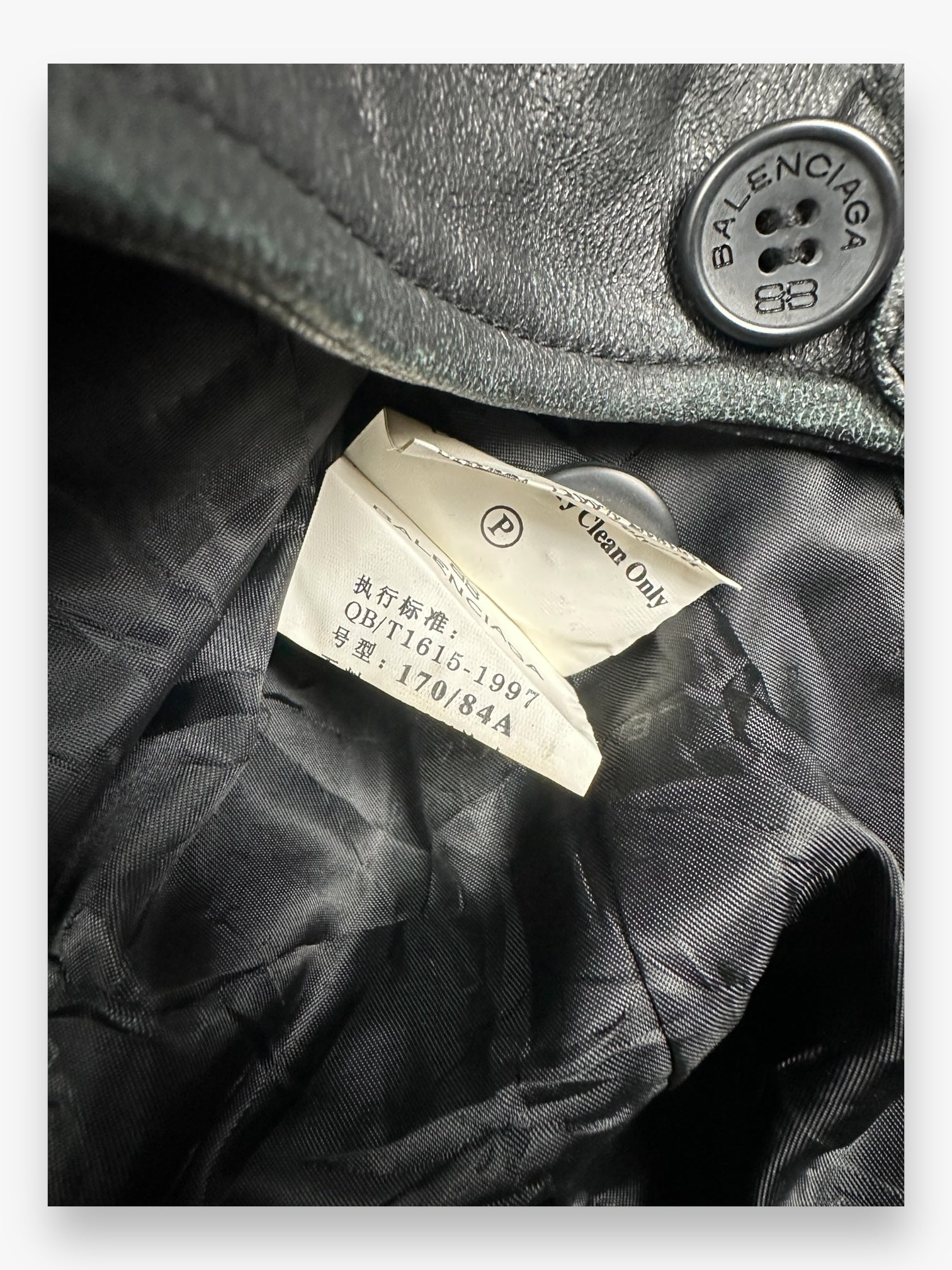 Balenciaga Leather Jacket Black AW1997