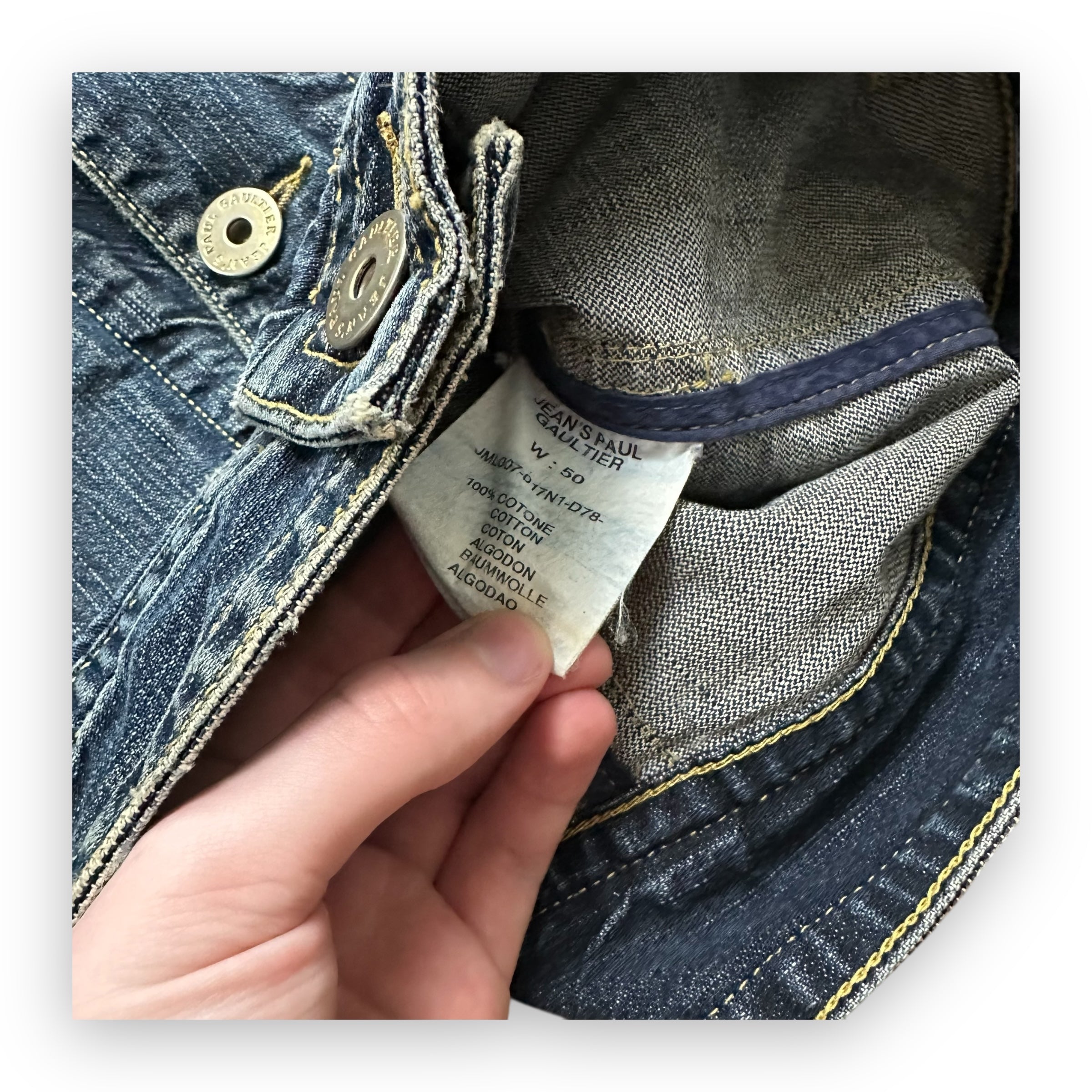 Jacket Jean Paul Gaultier Denim Gold Lines