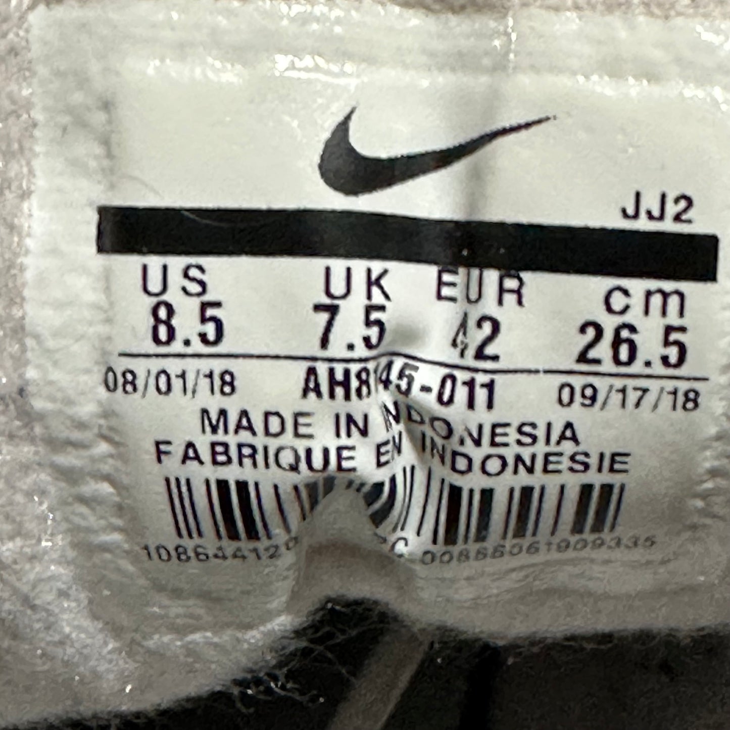 EU42 - US8.5 - UK7.5 • Air Max 1 Vast Grey