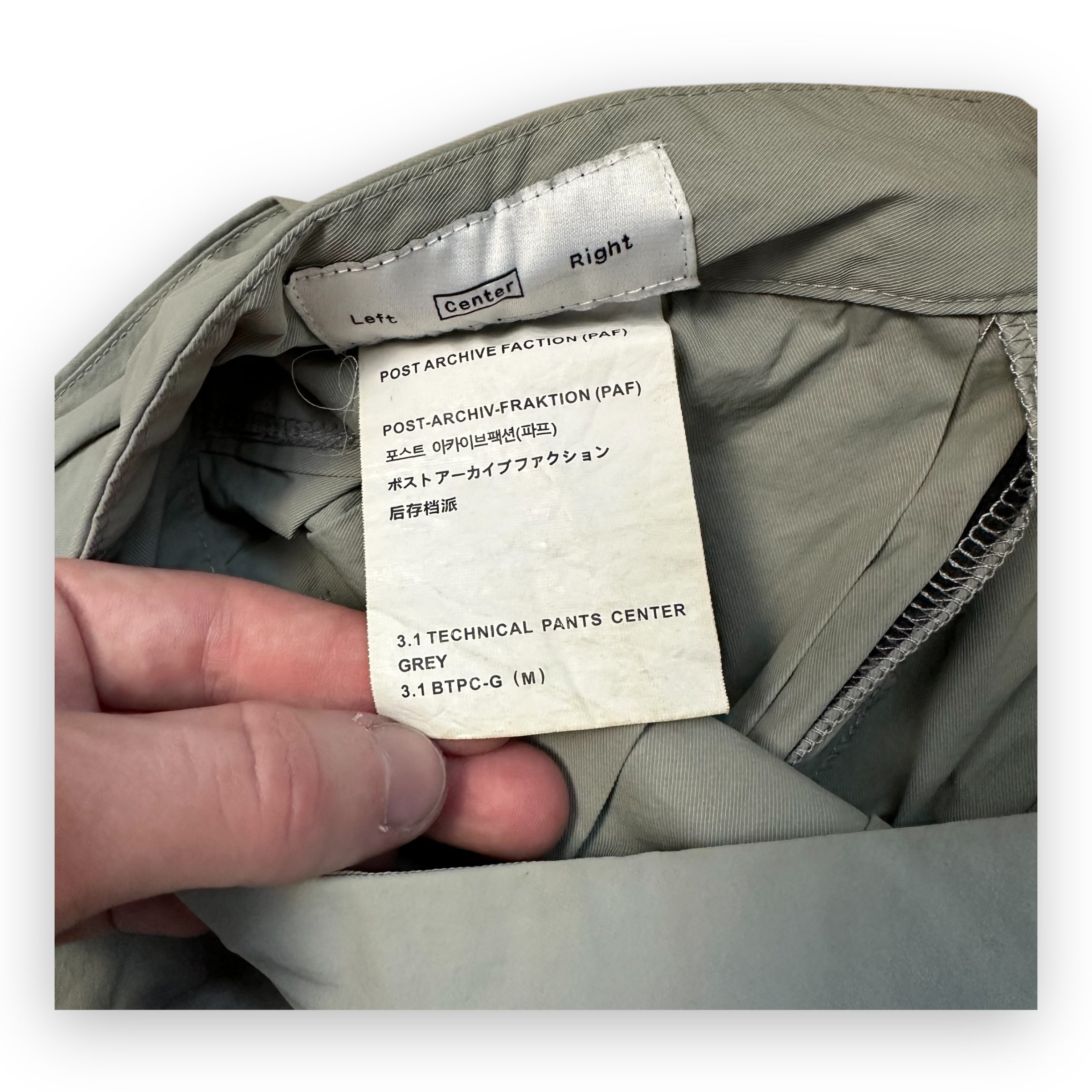 Pant PAF (Post Archive Faction) 3.1 Technical Center Grey