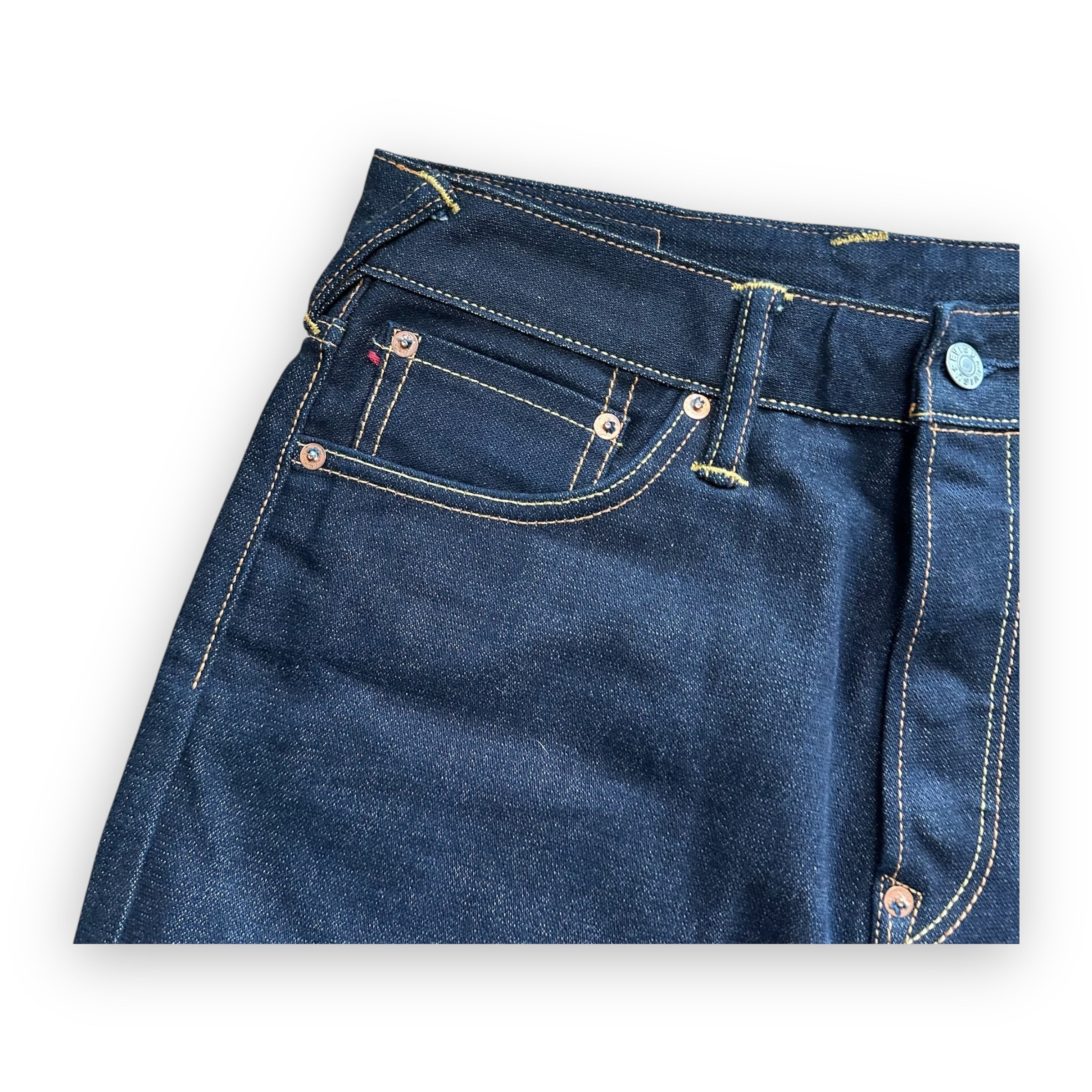 Jeans Evisu Daicock Embroidery Lot 2000 Gold/Red