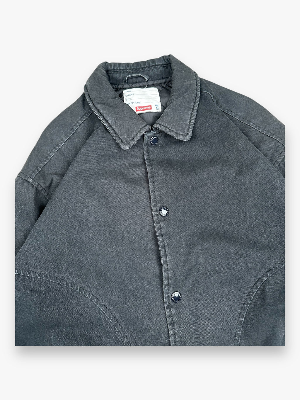 Supreme Twill Varsity Jacket Black SS20