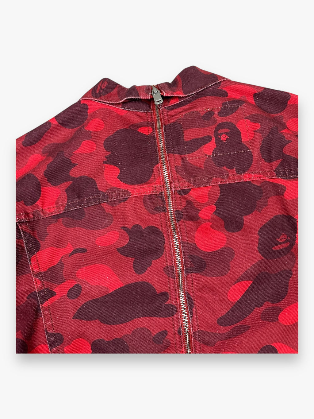 BAPE Levi’s Zip Denim Jacket Red Camo SS21